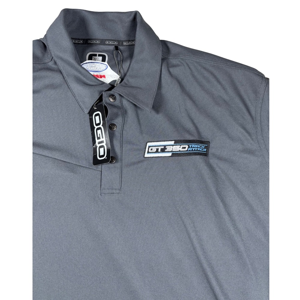 OGIO Ford Performance Racing School GT350 Track Attack Polo Shirt Gray 3XL NEW